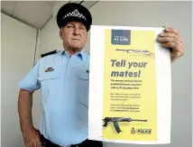  ?? MARTIN DE RUYTER/STUFF ?? Detective Inspector Paul Borrell is reminding gun owners in Nelson, Marlboroug­h and the West Coast that the amnesty for prohibited firearms and parts ends on December 20.