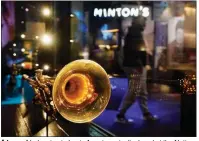  ?? (AP Photo/Mark Humphrey) ?? A trumpet belonging to Louis Armstrong is displayed at the National Museum of African American Music. The museum has 1,600 artifacts in its collection, which also includes clothes and a Grammy Award belonging to Ella Fitzgerald. To make the best use of the space the exhibits are layered with interactiv­e features, including 25 stations that allow visitors to virtually explore the music.