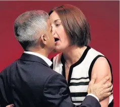  ??  ?? AWKWARD Khan came to back Dugdale but sparked fury