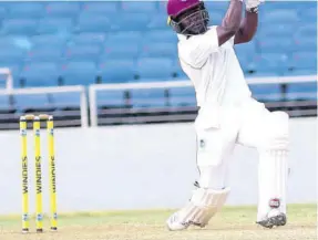  ?? (Photo: Observer file) ?? Wicketkeep­er/batsman Jahmar Hamilton gets a call in the West Indies Test squad to India.