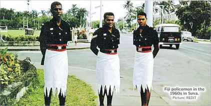  ?? Picture: REDIT ?? Fiji policemen in the 1960s in Suva.