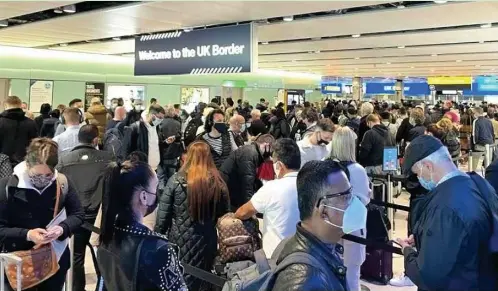  ??  ?? Stuart Rideout from Vale of Glamorgan arrived at Heathrow last week to a four hour long wait at UK border control