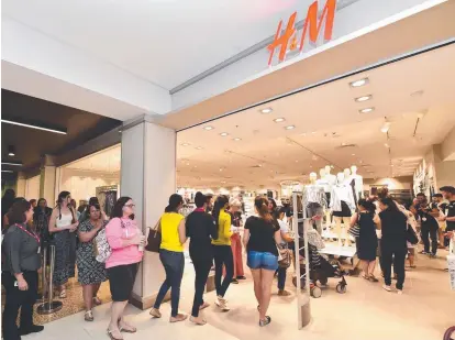  ?? SALES SUCCESS: The official opening of the H& M store in Stockland in October. ??