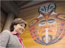  ?? JONATHAN HAYWARD/ THE CANADIAN PRESS ?? B. C. Premier Christy Clark signed an agreement Friday pledging to end violence against aboriginal women and girls.