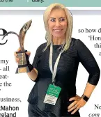 ?? ?? AWARD WINNER: Dee MacMahon brought Emsculpt Neo to Ireland