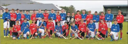  ?? Photos: Stephen Lawson ?? The North and South Under 14 teams before their game at An Aird.