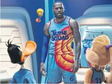  ?? PHOTO BY WARNER BROS. ?? Lebron James surrounded by his new cartoon friends in Space Jam: A New Legacy.