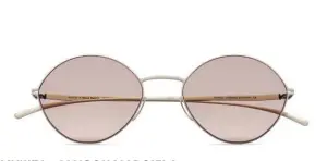  ??  ?? MYKITA + MAISON MARGIELA Steel frame sunglasses € 395