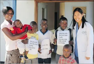  ?? Courtesy Colin B. Glassco Charitable Foundation for Children ?? These children in Zambia had their eyesight restored in operations funded through the Colin B. Glassco Charitable Foundation for Children. On March 14, the surgeries will be supported by Share the World.