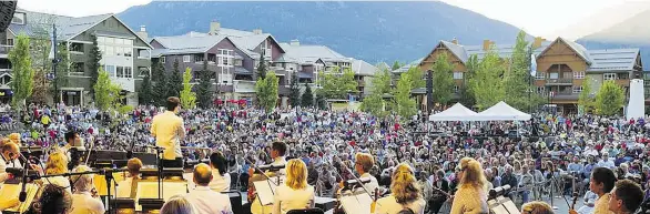  ??  ?? The Vancouver Symphony Orchestra has a strong record of attracting summer audiences to outdoor concerts.