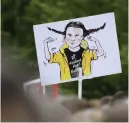  ?? FOTO: JANERIK HENRIKSSON/TT ?? ■ Greta Thunberg ritad som Pippi Långstrump på ett plakat under demonstrat­ionen Global Strike for Future i Stockholm i maj i fjol.