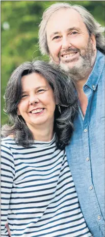  ??  ?? FRIENDLY FRONT: Helen Bailey and smiling Stewart