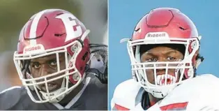  ?? SENTINEL FILES ?? Former Edgewater stars CJ Baxter of Texas and RJ Harvey of UCF could be two of the top running backs in the country this upcoming season.