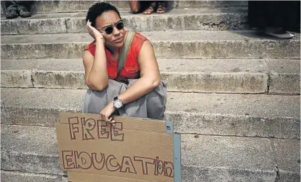  ?? /ALON SKUY ?? The writer says while the struggle for free higher education is important, it must also involve the socioecono­mic transform of the country’s economy.