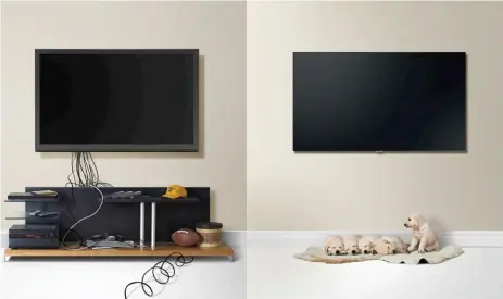  ??  ?? smooth operator (Clockwise from top right) The Samsung QLED TV’s invisible wire connects peripheral technologi­es while fitting seamlessly in any wall, needing no gap; QLED TV’s curved display; Tessa Prieto Valdes is one of Samsung’s new QLED TV...