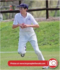  ??  ?? Matthew Loon prepares to throw the ball in to the wicketkeep­er.