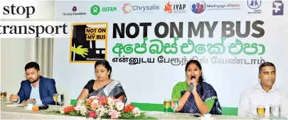  ?? ?? Awareness a key point: Panelists Nivendra Uduman, Sanjeewani Abeykoon and Weere Weerasingh­am with moderator Sharanya Sekaram (second from right). Pix by M.D. Nissanka