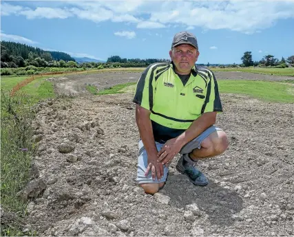  ?? PHOTO: MURRAY WILSON/STUFF ?? Manawatu¯ Orion Motorcycle Club president Brett Wistrand takes a look at the Woodville circuit as final preparatio­ns for the Motocross Grand Prix this weekend are completed.