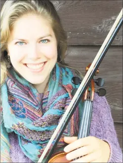  ?? Mimi Fahey / Contribute­d photo ?? READY TO FIDDLE: New York-based fiddler Cate Sandstrom will join the P.V. O’Donnell Comhaltas Ceoltóirí Éireann traditiona­l Irish music session on Thursday at St. Gabriel’s Church Hall, 26 Broadway, Milford. The free session starts at 7:45 pm. BYOB. Musicians, dancers, singers and guests are welcomed.