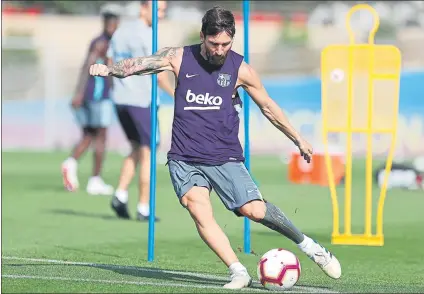  ?? FOTO: FC BARCELONA ?? Leo Messi volvió a la carga pensando ya en el Real Valladolid El genio argentino no juega en el Nuevo Zorrilla desde 2014