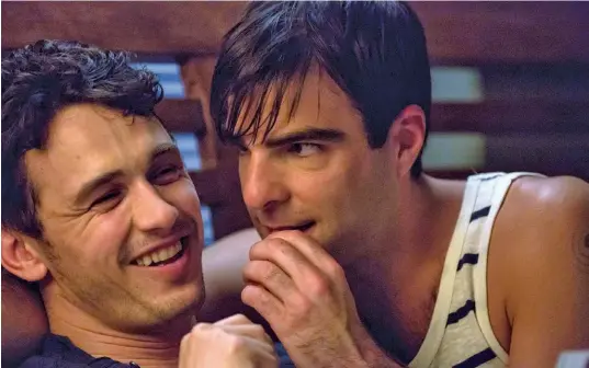  ??  ?? James Franco (l) and Zachary Quinto star in director Justin Kelly’s ‘I Am Michael,’ opening Jan. 27 in Atlanta. (Courtesy photo)