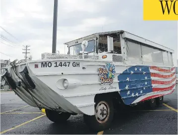  ?? MICHAEL THOMAS/GETTY IMAGES ?? Among the problems that private inspector Steve Paul identified in duck boats is a canopy that doesn’t detach and can trap passengers inside if the vessel starts to sink. He called it a “people catcher.”