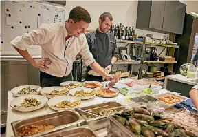  ??  ?? Chefs Lorenz Raich and Stephan Zoisl at the first Chef’s Table event in Singapore.