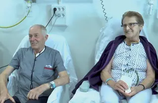  ??  ?? Insieme da 54 anni Domenico Gava, 81 anni, e sua moglie Maria Luigia Zanette, di 79