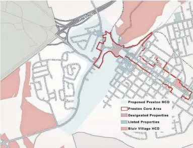  ?? COURTESY OF MICHELLE GOODRIDGE ?? Some Preston residents want to pursue a heritage community district (HCD) designatio­n to protect historic architectu­re in the area where the iconic Preston Springs Hotel came down earlier this year.
