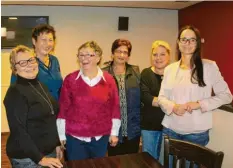  ?? Foto: Staudacher ?? Die neuen Vorstandsm­itglieder der Frauen-Union Bobingen: (von rechts) Jacqueline Staudacher, Doris Ferber, Elisabeth König, Annegret Kemper, Agnes Seidl und Hannelore Dangl.