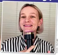  ?? VOGUE/YOUTUBE ?? BEAMING: The Maestro actress shows how she uses the ‘massive’ laser gun to improve her skin