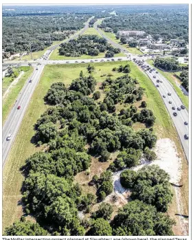  ?? CONTRIBUTE­D BY STEPHEN RAMIREZ ?? The MoPac intersecti­on project planned at Slaughter Lane (shown here), the planned Texas 45 Southwest to the south and the planned MoPac toll lanes to the north should have been studied as one giant project, plaintiffs argued in their lawsuit.
