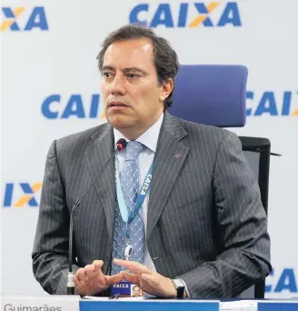  ?? ANTONIO CRUZ/AGÊNCIA BRASIL -8/10/2019 ?? Concorrênc­ia. Pedro Guimarães disse que a Caixa não compete com o Bradesco e o Itaú