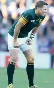  ?? STEVE HAAG-EMIRATES ?? END OF THE ROAD: Jean de Villiers has played his last test match, with repeated injuries having made the decision for him.