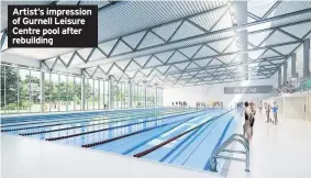  ?? PHOTO: EALING COUNCIL ?? Artist’s impression of Gurnell Leisure Centre pool after rebuilding