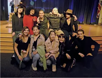  ??  ?? Internatio­nal students take a group photo after participat­ing in a campus talent show at the Middlebury Institute of Internatio­nal Studies at Monterey, California, the U.S., on November 8, 2019