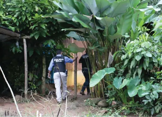  ?? REINER MONTERO ?? El jueves a las 5:30 p. m., agentes del OIJ, junto a la Fiscalía, allanaron la casa de Urbina Rodríguez, en Ticabán de Pococí.