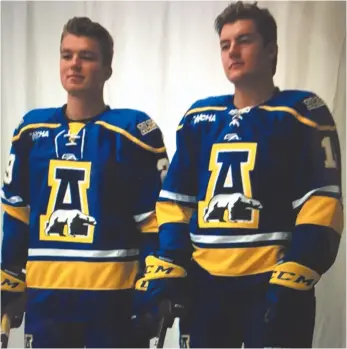  ?? SCREEN CAPTURE IMAGE ?? Stephen and Chris Jandric of Prince George are suiting up for the University of Alaska-Anchorage Nanooks.