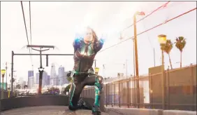  ?? Disney-Marvel Studios / Associated Press ?? This image released by Disney-Marvel Studios shows Brie Larson in a scene from “Captain Marvel.”