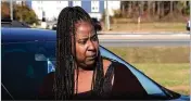  ?? COX MEDIA GROUP ?? Denise Woods of Savannah, who lives out of her car, says she became homeless in 2022 after the Social Security Administra­tion determined it had overpaid her and demanded she send back $58,000.