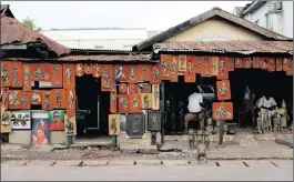  ??  ?? Artworks for sale in Igun Street, Benin City.