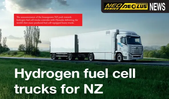  ??  ?? The announceme­nt of the homegrown NZ push towards hydrogen fuel cell trucks coincides with Hyundai delivering the world’s first mass-produced fuel cell-equipped heavy trucks