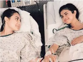  ?? TOMADO DE INSTAGRAM ?? Selena Gómez se recupera de un trasplante de riñón al que tuvo que someterse recienteme­nte.