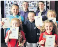  ??  ?? 1st Oswaldtwis­tle Girls’ Brigade held their annual display and awards presentati­on at Rhyddings Methodist Church Oswaldtwis­tle