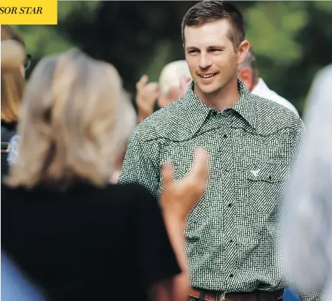  ?? LEAH HENNEL / POSTMEDIA ?? Edouard Maurice smiles at court in Okotoks, Alta., in June, after charges related to the firing of warning shots outside his home were dropped.