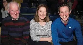  ??  ?? The Brosnans John, Bríd and Seamus at the St Mary’s 48th Annual Basketball Blitz at Castleisla­nd Community Centre on Friday