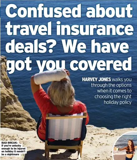  ?? ?? BAD BREAK: If you’re unlucky enough to be injured on holiday it needn’t be a nightmare