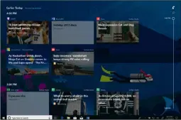  ??  ?? In der geräteüber­greifenden Timeline von Windows 10 Build 17063  ndet der Anwender in der Vergangenh­eit bearbeitet­e Dokumente oder besuchte Internetqu­ellen.