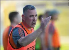  ??  ?? Kerry manager Fintan O’Connor during the Joe McDonagh Cup Round 1 match between Carlow and Kerry at Dr Cullen Park in Carlow Photo by Matt Browne/Sportsfile