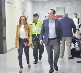  ?? ?? Rodolfo Friedmann y Marly Figueredo, a su llegada a tribunales para la audiencia preliminar.